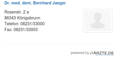 Dr med dent bernhard jaeger 254207