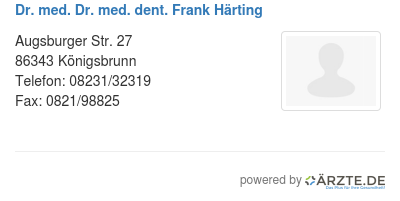 Dr med dr med dent frank haerting