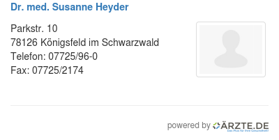 Dr med susanne heyder
