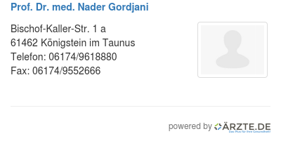 Prof dr med nader gordjani