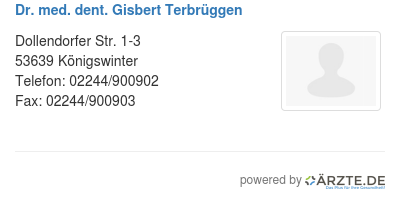 Dr med dent gisbert terbrueggen