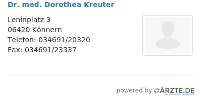 Dr med dorothea kreuter
