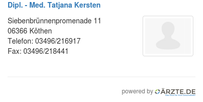 Dipl med tatjana kersten