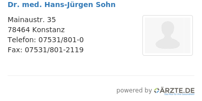 Dr med hans juergen sohn