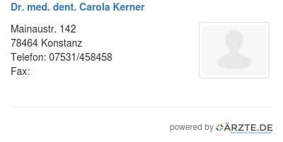 Dr med dent carola kerner