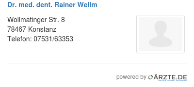 Dr med dent rainer wellm