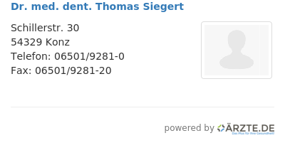 Dr med dent thomas siegert