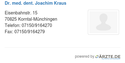 Dr med dent joachim kraus 254269