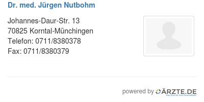 Dr med juergen nutbohm