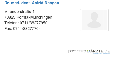Dr med dent astrid nebgen