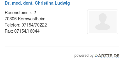 Dr med dent christina ludwig