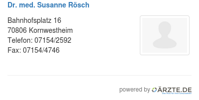 Dr med susanne roesch
