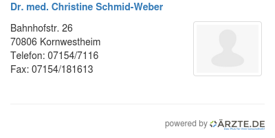 Dr med christine schmid weber