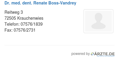 Dr med dent renate boss vandrey