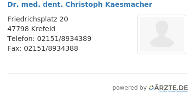 Dr med dent christoph kaesmacher