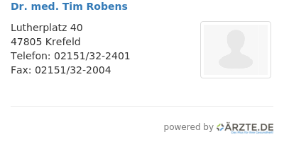 Dr med tim robens