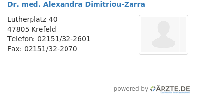 Dr med alexandra dimitriou zarra