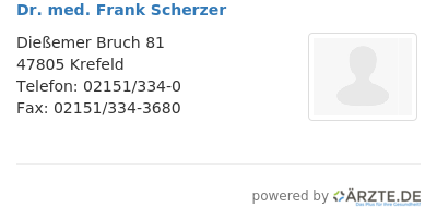 Dr med frank scherzer