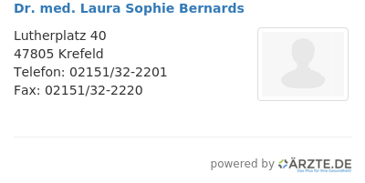 Dr med laura sophie bernards