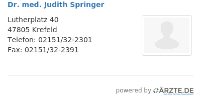 Dr med judith springer
