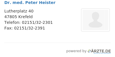 Dr med peter heister