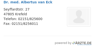 Dr med albertus van eck