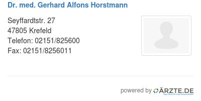 Dr med gerhard alfons horstmann