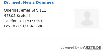 Dr med heinz dommes