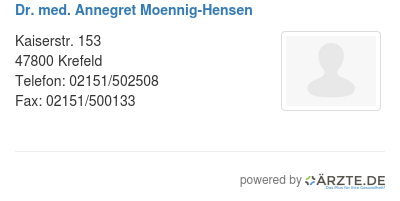 Dr med annegret moennig hensen