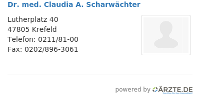 Dr med claudia a scharwaechter