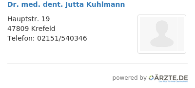 Dr med dent jutta kuhlmann