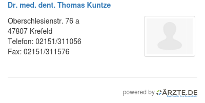 Dr med dent thomas kuntze