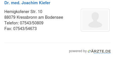 Dr med joachim kiefer