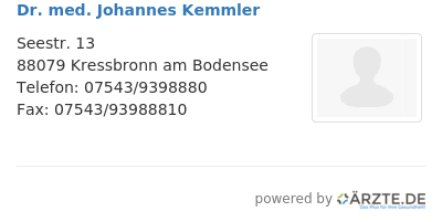 Dr med johannes kemmler 668544