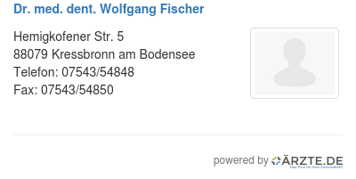 Dr med dent wolfgang fischer 254153