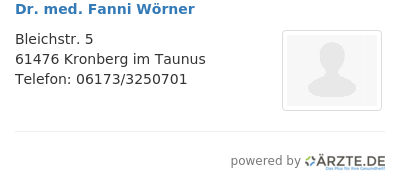 Dr med fanni woerner