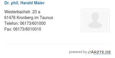 Dr phil harald maier