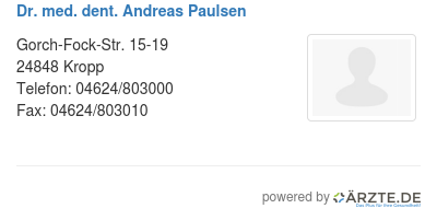 Dr med dent andreas paulsen