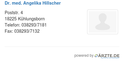 Dr med angelika hillscher