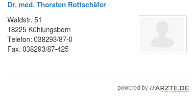 Dr med thorsten rottschaefer