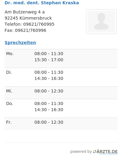 Dr med dent stephan kraska