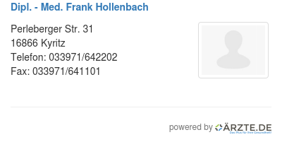 Dipl med frank hollenbach