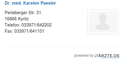 Dr med karsten paesler