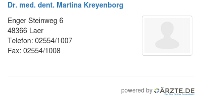 Dr med dent martina kreyenborg