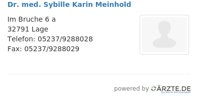 Dr med sybille karin meinhold
