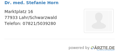 Dr med stefanie horn