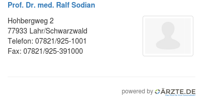 Prof dr med ralf sodian 465091