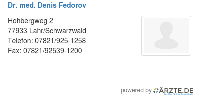 Dr med denis fedorov
