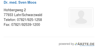 Dr med sven moos