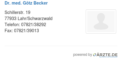 Dr med goetz becker